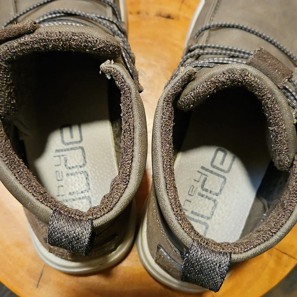 Hey Dude Eloise High Top Shoes Slip On Sneakers Grey Brown Taupe Size 7 Size 38 - Picture 14 of 16